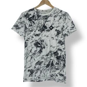 American Eagle Crewneck Short Sleeve Black Splattered Casual T-Shirt Size Small